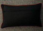 Black Embroidered Appliqu   London Skyline 20    Decorative Lumbar Pillow