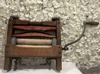 Antique Style Hand Crank Clothes Wringer  Wood metal Countertop Laundry