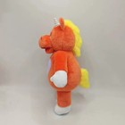 Handmade Buddy The Unicorn Plush Toy Orange Soft Stuffed Animal Plushie Gift