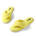 Aerusi Women Cozy Terry Spa Thong Slippers Non-slip Home Indoor Shoes Flip Flops