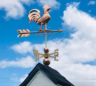 Large Handcraft Copper Rooster Weathervane Wind Vane Farmhouse Garden Roof Decor