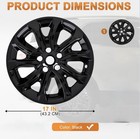 One 17 Inch Wheel Skin 2018-2021 Chevy Equinox Wheel Cover Cap Black Single