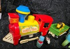 Vintage 1970s Fp Circus Train Toy 4 Train Cars
