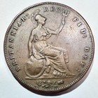 1858 Great Britain 1 Penny  Vf Victoria