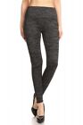 Womens Sweater Knit Fleece Lined Leggings Black   Grey