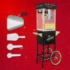 12oz Popcorn Machine Cart Popcorn Maker With Wheels W  Stainless Steel Kettle
