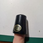 Thimble Handarbeit W Germany  Hand Painted Pink Flower On Black - Read