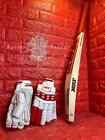 English Willow Cricket Bat Thick Edge Grade 1 Big Size Short Handle Light Weight