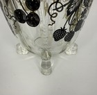 Vintage Silver Overlay Glass Ice Bucket W  Floral Design   Paw Feet