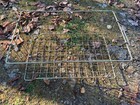 Antique   Vintage Metal Shopping Basket Cart Country Farm Wire Handles 18x11x8