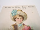 Victorian Trade Card New V s  Singer Sewing Machine