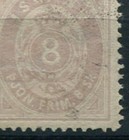 Iceland 1873 Official 8 Skilling Lilac Perforated 14 X 13 1 2 Used Vf xf Clean
