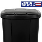 Trash Can  13 3 Gallon Plastic Touch Top Garbage Bin With Push Button Lid  Black