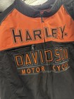 Harley Davidson Motorcycle Biker Jacket Orange And Black Classic Size 3xl