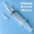 4 Pack 60ml Large Syringe For Liquid With Tip Cap  Plastic Transparent 