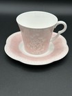 Korean Bone China Tea Cup  Saucer Floral Hankook Greangs Pink
