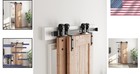 Black 4ft Double Barn Door Hardware - Rustic Style