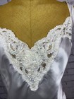 Vtg Victoria s Secret Bridal Glossy Satin Sequin Nightie Gown L Slip Dress 90   s