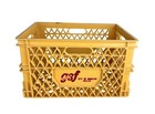 1980 Gsf Golden State Foods California Yellow Plastic Milk Crate  19 X 13 X 11 
