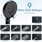 Matte Black High Pressure Adjustable Handheld Shower Head With Filtered Bracket
