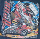 Vtg Trey Robb  12 Sprint Car Racing Shirt Medium M Black Hoosier Lucas Oil K n
