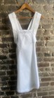 Vtg Fancy White Bib Apron With Lace Sz Xs s See Measurements Cottage Core Cotton