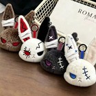 Gothic Bunny Plush Keychain Kawaii Rabbit Bag Charm Car Key Ring Gift
