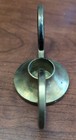 Vintage Brass Decorative Single Candlestick Holder W  Finger Loops