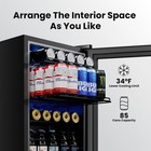 Yeego Beverage Refrigerator Cooler 85 Cans Mini Fridge With Glass Door 34  f-54  f