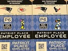 2017 Patriots Employee Parking Pass Set Gillette Stadium Playoffs Included