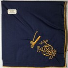 Cub Scout Leader Wood Badge Trained Navy W  Embroid Neckerchief Bdr  lb1517 