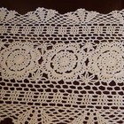 Handmade Crochet Table Runner  Oval Lace Doily  Cotton  Beige