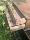 Antique Primitive Wooden Drawers Cubby Spool Cabinet Sewing Box 