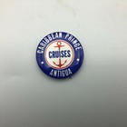 Vintage Caribbean Prince Antiqua Cruises Cruise Line Pin Pinback Button  P9 