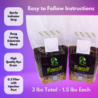 2 All-in-one Mushroom Growing Bags - Kit  Dung Loving Grow Substrate   Rye Grain