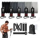11-pcs Resistance Band Set Yoga Pilates Abs Exercise Fitness Tube Workout Bands