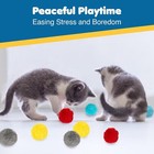 Cat Pom Pom Balls  24 Multi-colored Soft Enrichment Pom Poms  2    Fuzzy Flash Bal