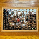 Wow  Antique Vtg Buttons Lot Victorian Glass Shell Enamel Composition Mop Steel