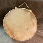 Vintage 1940s Tarahumara Aro Rawhide And Wood Hand Made Hand Drum Mexico
