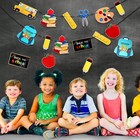 45 Pcs Back To School Banner Set  Ruler  Pencil   Stationery Decor