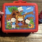 Vintage Red Plastic Lunchbox- 1997 Rugrats -with Thermos 