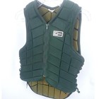 Intec Equestrian Horse Riding Vest Green Padded Safety Segmented Adult 32-34 