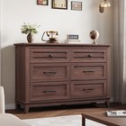 6 Drawer Dresser For Bedroom Modern Wide Storage Dresser Closet Chest Of Drawers