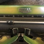 Rare Vintage Royal Lime Green Typewriter Antique Neon Art Deco Model P Antique 