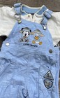 Vintage Disney Babies Mickey Donald Scouts Corduroy Overalls W   Shirt 18 Months