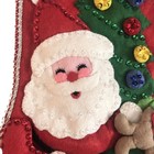 Bucilla Vintage 18  Felt Christmas Stocking Finished Completed Santa Toy Bag