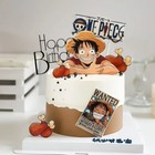 7pcs One Piece Luffy Cake Topper Anime Boy Girl Birthday Cake Decorating Cake