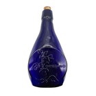 Vintage Clevenger Brothers Oregano Herb Cobalt Blue Glass Bottle Embossed 8 
