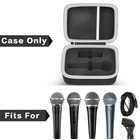 Microphone Case With Shure Sm58  Sm57  Pga48  Sm58s  Beta 58a  Pga58 Cardioid   