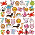 60 Pcs Cute Enamel Pins - Cartoon Animal Lapel Brooches For Hats  Backpacks  Gif